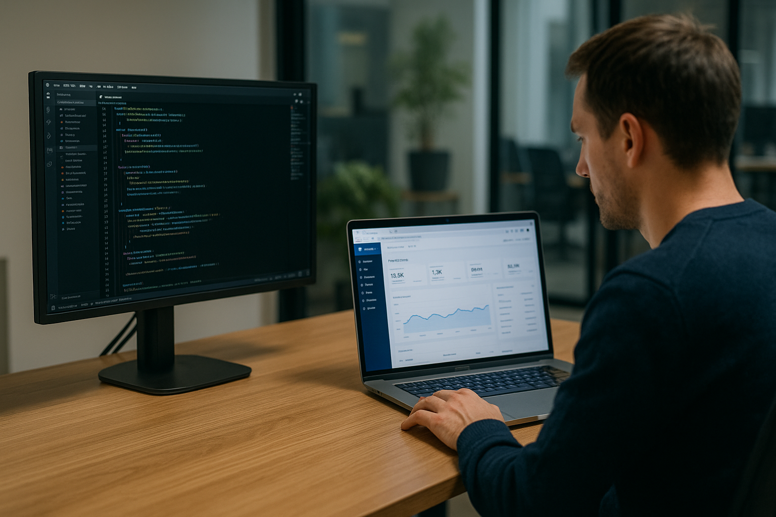 Image illustrating custom web development concepts